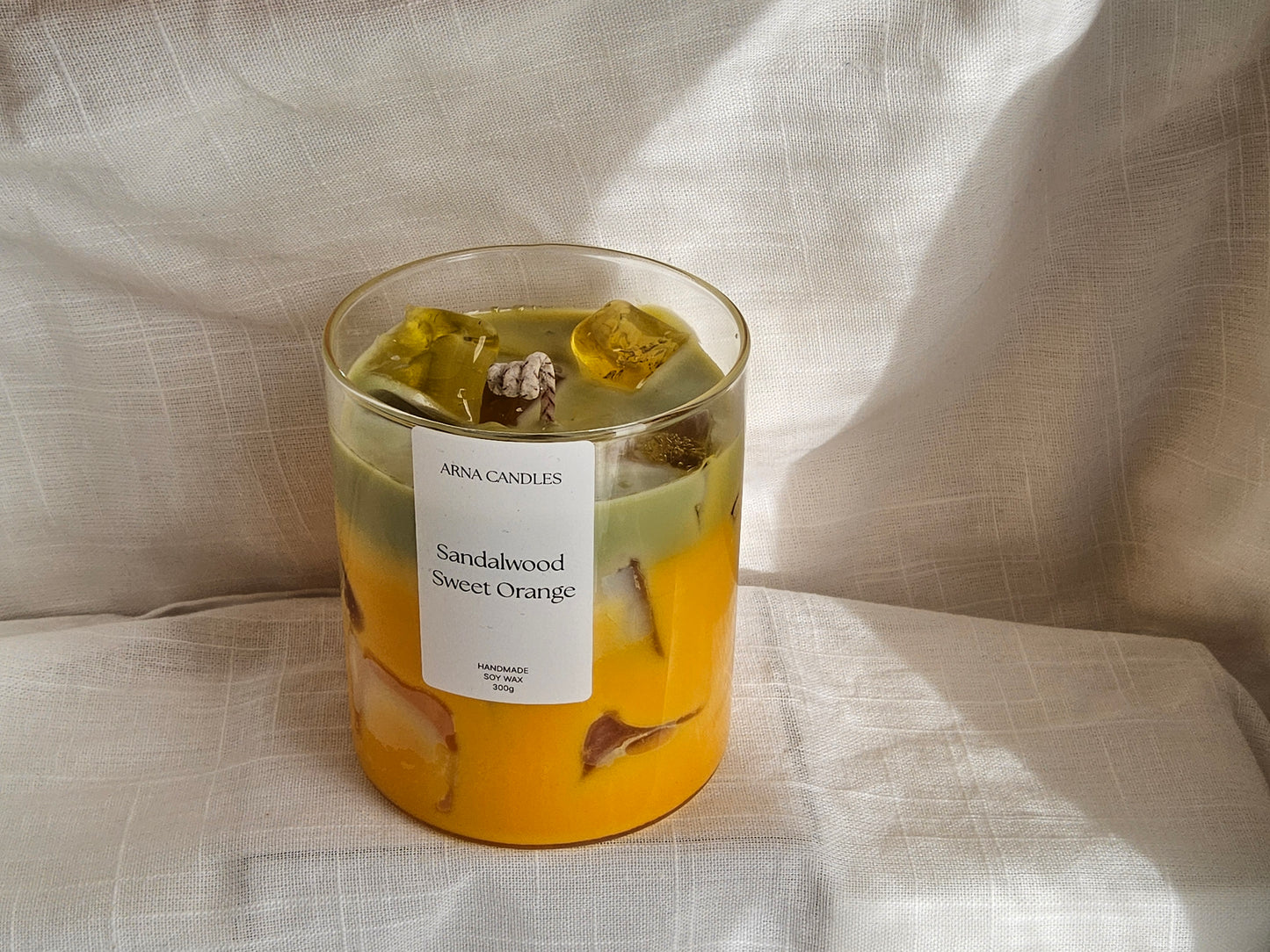 Sandalwood & Sweet Orange — Luxury Scented Candle