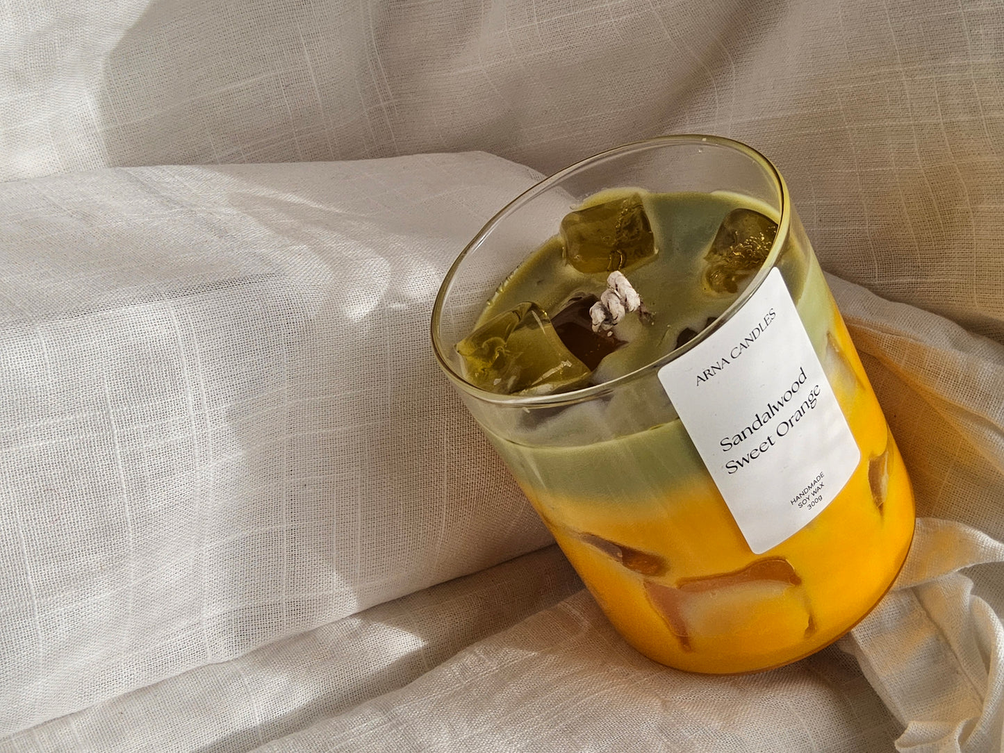 Sandalwood & Sweet Orange — Luxury Scented Candle
