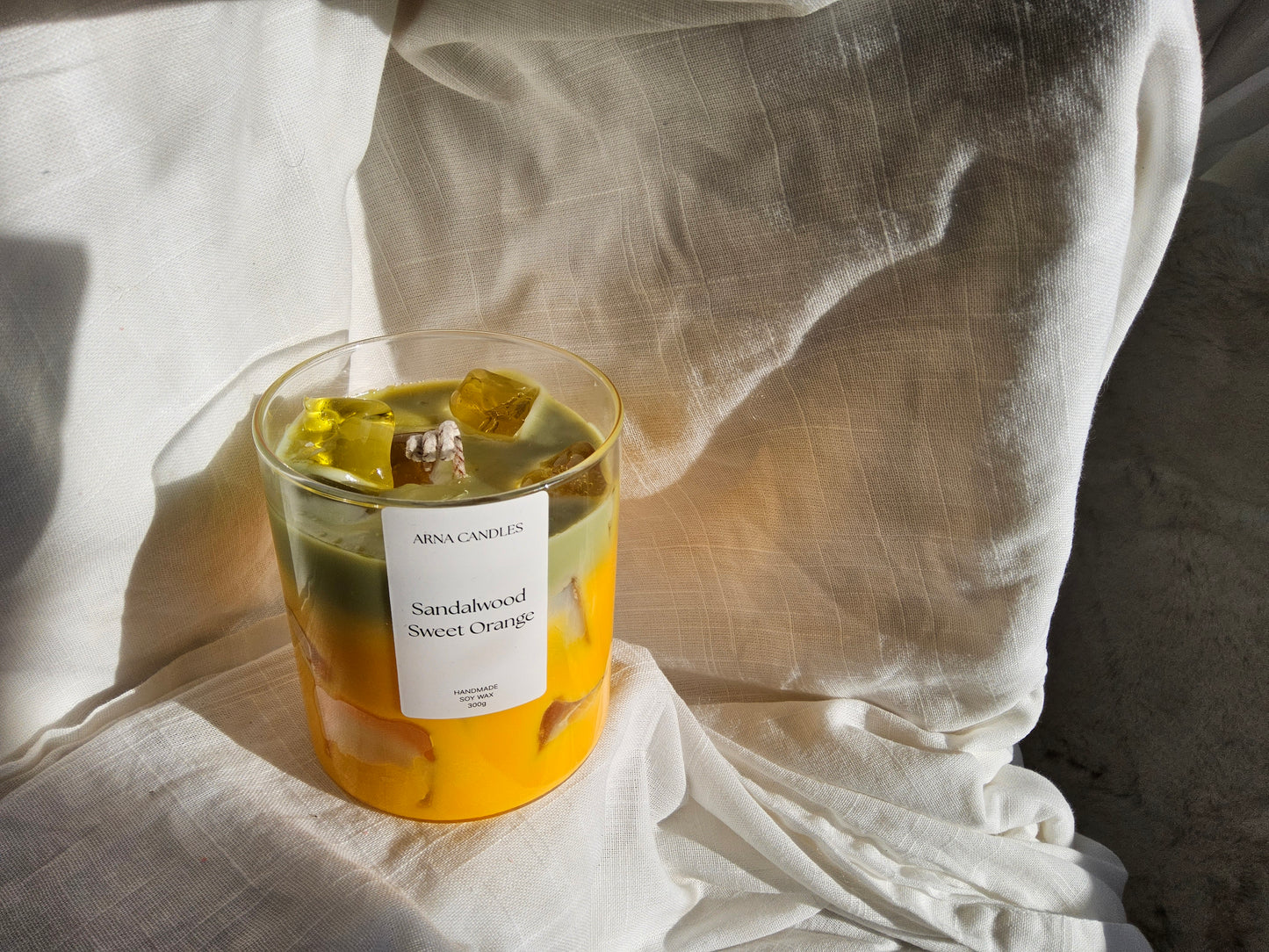 Sandalwood & Sweet Orange — Luxury Scented Candle